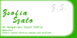 zsofia szalo business card