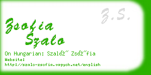 zsofia szalo business card